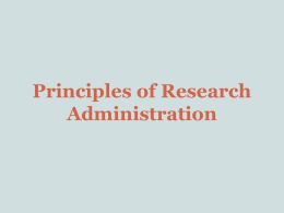 Principles of Research Administration Syracuse.