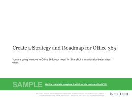 Create a Strategy and Roadmap for Office 365 Storyboard Sample