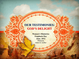 PowerPoint - Adventist Women`s Ministries