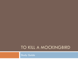 to kill a mockingbird study guide - meyersclassroom