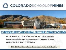 Cybersecurity AND RURAL ELECTRIC POWER