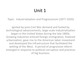 Unit 1 Chapter 5 Progressives