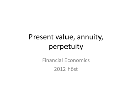 Review on present value