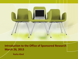 Office of Sponsored Research