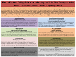 How to Use Your College Education to Develop