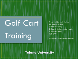 Golf Cart Policy - Tulane University