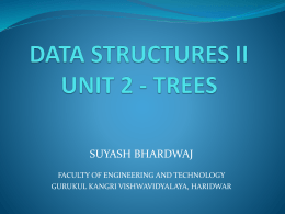 DATA STRUCTURES UNIT 3 - TREES