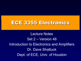ECE 3355 Electronics Lect Set 2