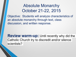 3.3 Absolute Monarchy