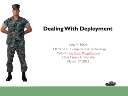 Dealing With Deployment - Coping With Military Deployment
