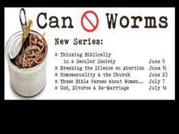 Can O Worms – Power Point – #4 – Those verses about women…