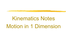 Kinematic Equations for Constant Acceleration