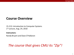 Introduction to Computer Systems 15-213/18