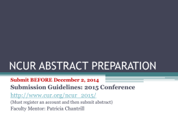 ncur abstract preparation