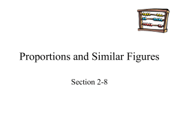 Proportions and Similar Figures