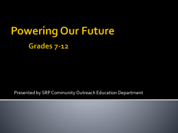 Powering Our Future Grades 4-6 and 6-8 Combined Module