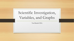 Scientific Investigation, Variables, and Graphs