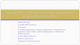PowerPoint for the Advocacy Plan to Obtain an Interim Increase in