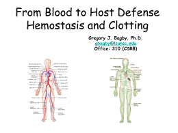 Hemostasis and clotting