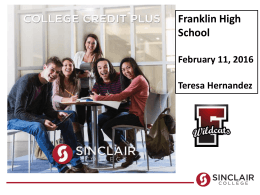 Sinclair CCP PPT - Franklin City Schools