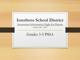 PSSA 3-5 PowerPoint - Interboro School District