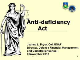 Anti Deficiency Act