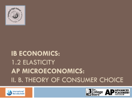 1.2 Elasticity IB Economics