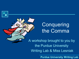 Conquering the Comma - Miss Lesniak`s Website