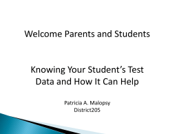Knowing Your Student`s Test Data