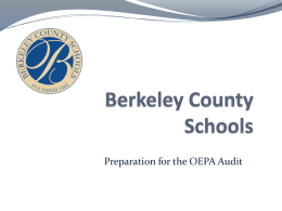 OEPA Presentation - Berkeley County Schools