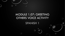 Module 1.07: Greeting others