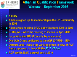 Albanian Qualification Framework