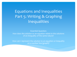 Equations and Inequalities Part 2: Identifying Solutions to Equations