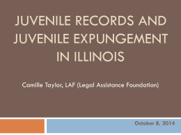 Juvenile Records and juvenile Expungement in Illinois
