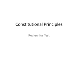 Constitutional Principles - Swartz Creek Schools