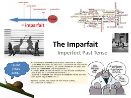 The Imparfait