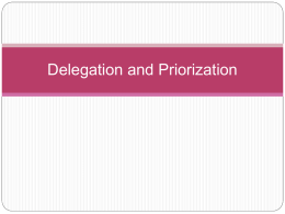 Delegation: An Art of Professional Practice