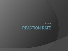 Reaction Rate - Calgary Christian School