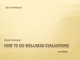 wellness evaluations - Dito mo i