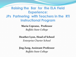 Raising the Bar for the ELA Field Experience