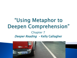 Using Metaphor to Deepen Comprehension