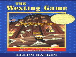 The Westing Game[1].