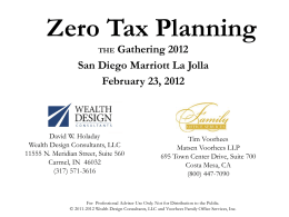 Zero Tax Planning - Voorhees Family Office Services