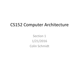 CS152 Computer Architecture