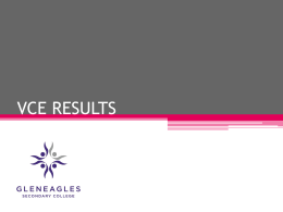 vce results 2015