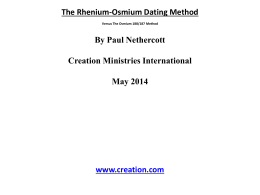Rhenium_Osmium - The Origin Of Life