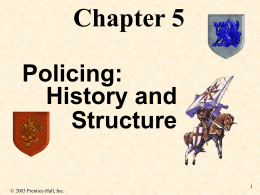 Chapter V - History of Law Enforcement