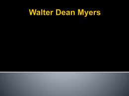 Walter Dean Myers - Vance Cameron Holmes