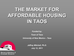 Future demand for affordable housing