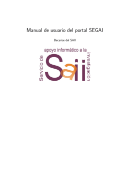 Manual de usuario del portal SEGAI